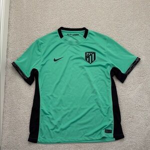 Nike Atletico Madrid Green and Black Soccer Jersey